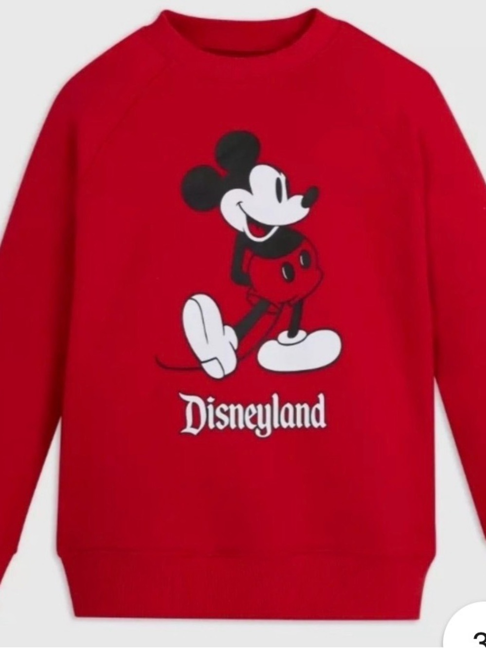 Disney Red Women’s (Unisex Mickey Mouse Disneyland Sweatshirt